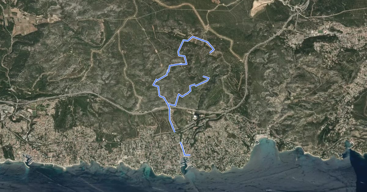 Маршрут Le Tour du Romaron на спутниковом снимке