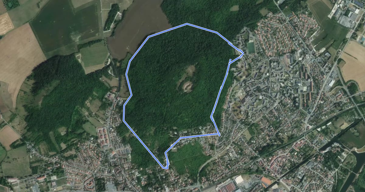 Маршрут Le Tour du Saint-Michel на спутниковом снимке