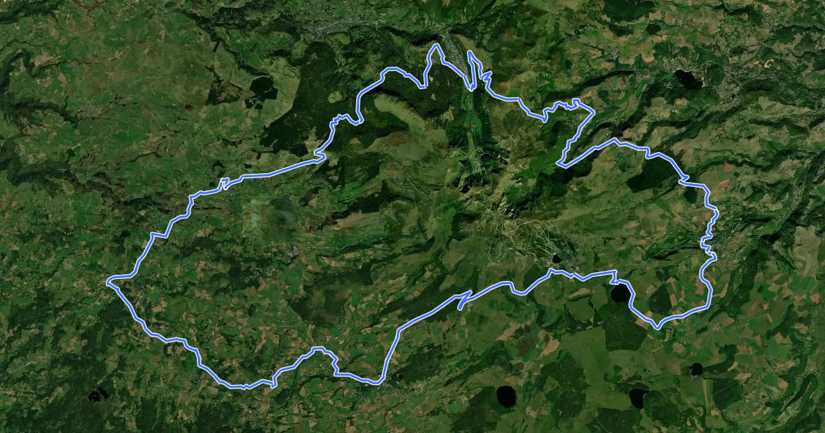Маршрут Le tour du Sancy - Cyclo на спутниковом снимке