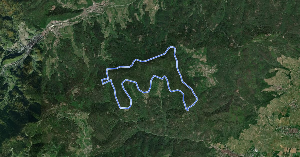 Маршрут Le tour du Taennchel на спутниковом снимке