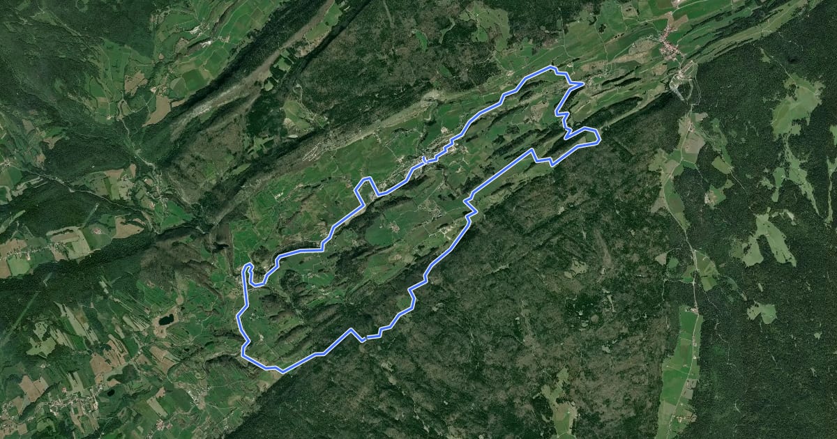 Маршрут Le Tour du Val de Saine на спутниковом снимке