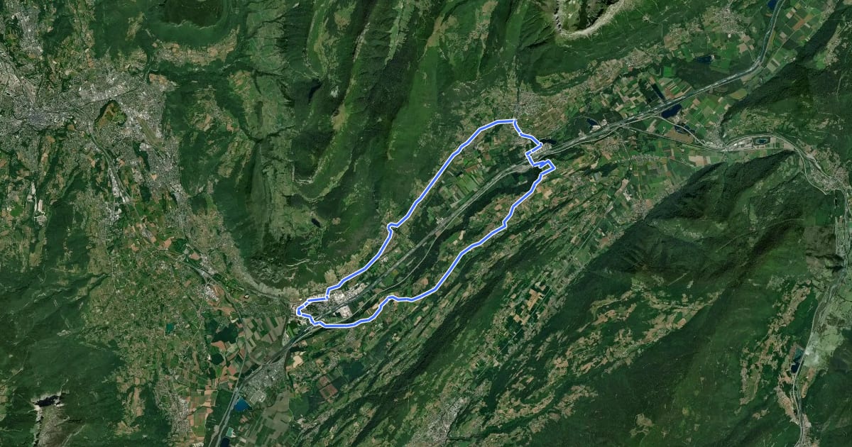 Маршрут Le Val Coisin на спутниковом снимке