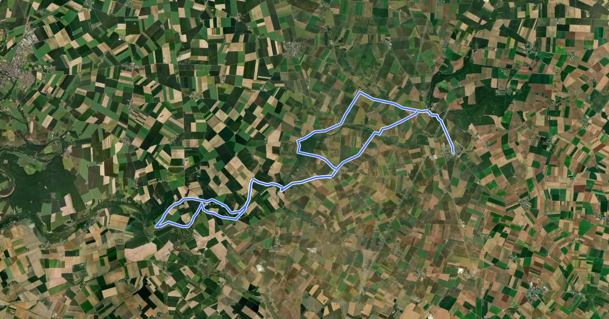 Маршрут Le val de Conie на спутниковом снимке