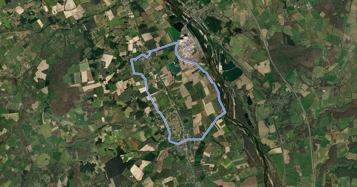 Маршрут Le Val de Loire en Haut Berry на спутниковом снимке