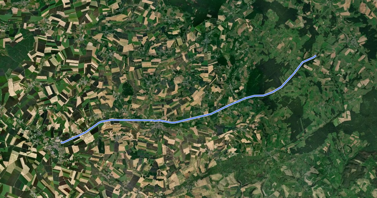 Маршрут Le Val de Serre на спутниковом снимке