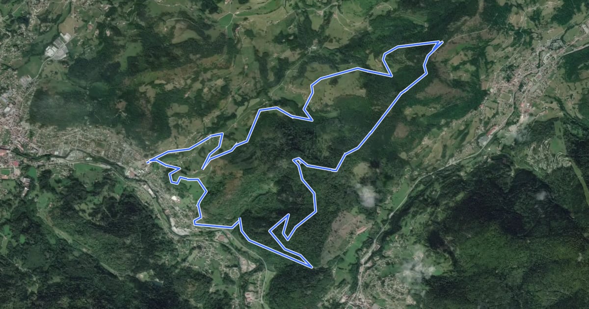 Маршрут Le Vallon на спутниковом снимке