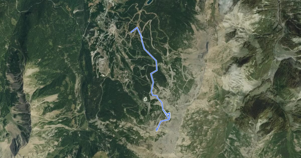 Маршрут Le Vallon на спутниковом снимке
