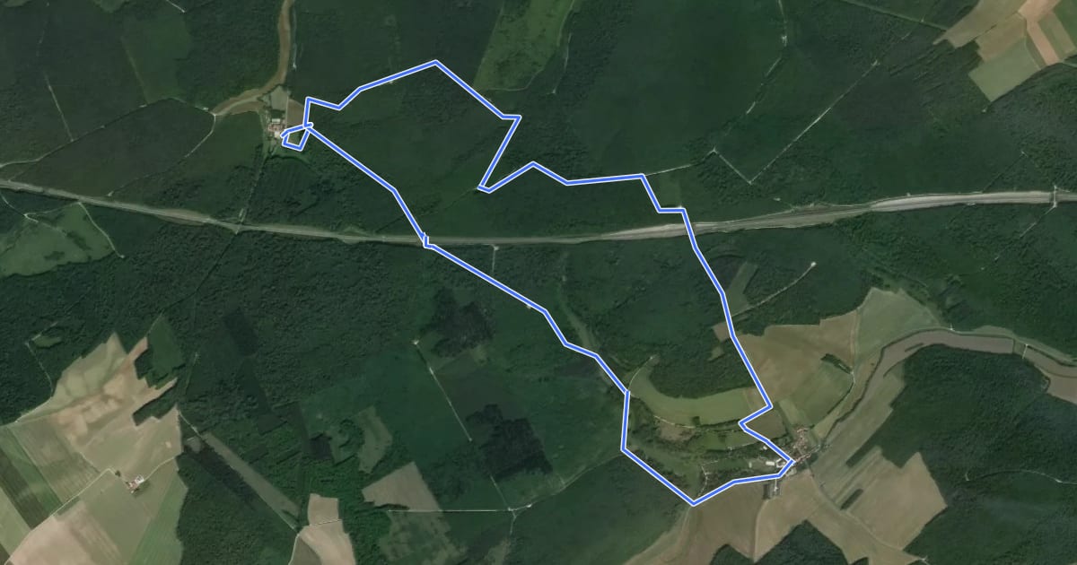 Маршрут Le Vallon Béni на спутниковом снимке