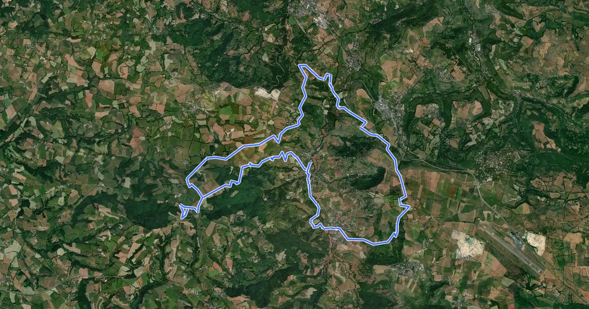 Маршрут Le Vallon de Clairvaux на спутниковом снимке