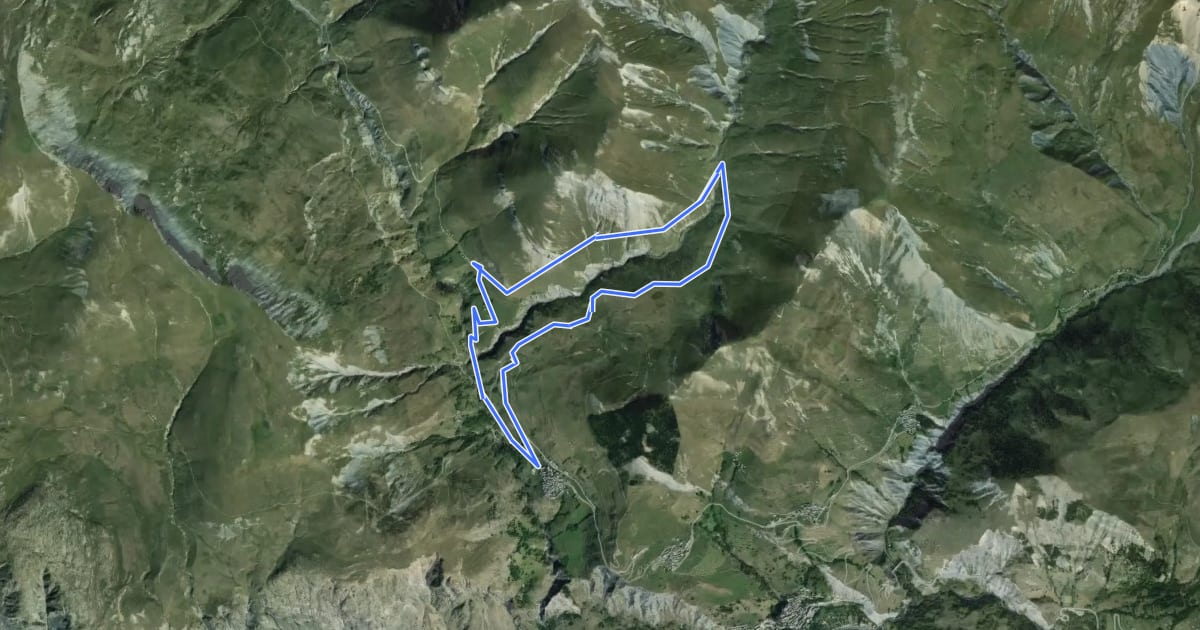 Маршрут Le Vallon de Martignare на спутниковом снимке