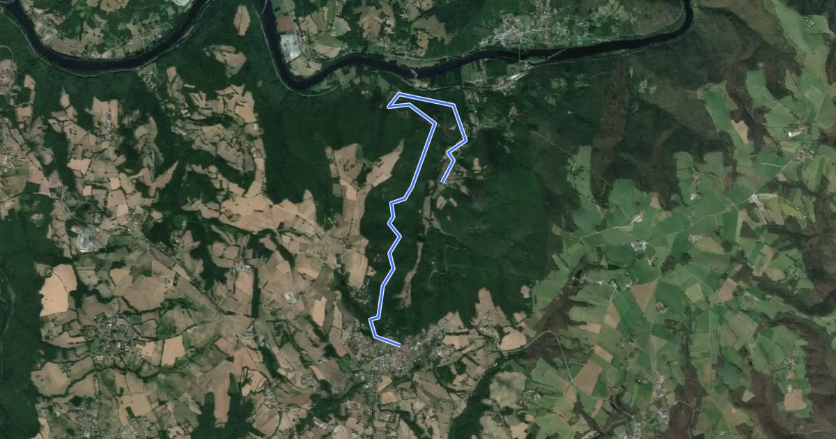 Маршрут Le Vallon de Roucayrol на спутниковом снимке