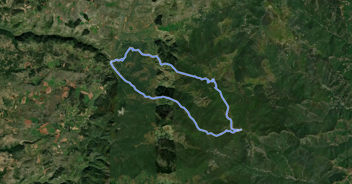 Маршрут Le versant nord de l'Aigoual на спутниковом снимке