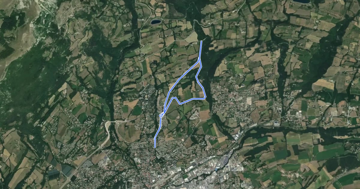 Маршрут Le Viaduc du Buzon на спутниковом снимке