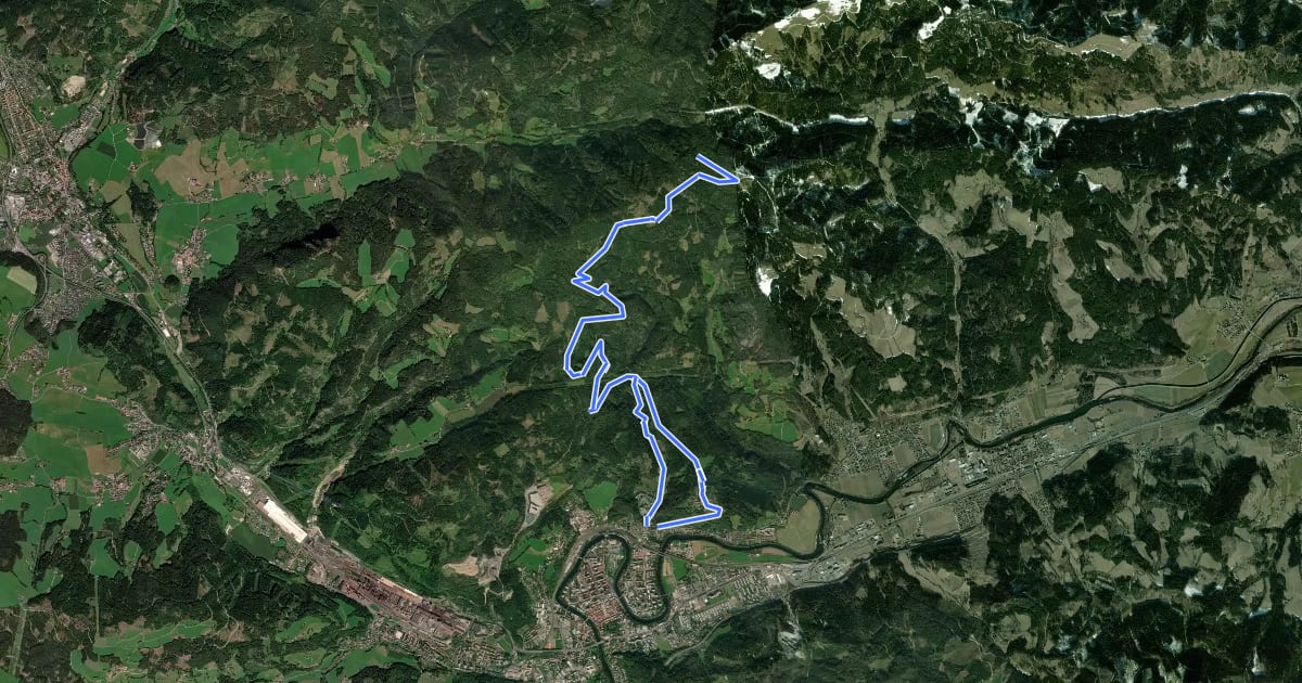Маршрут LE03 Himbergereck West на спутниковом снимке