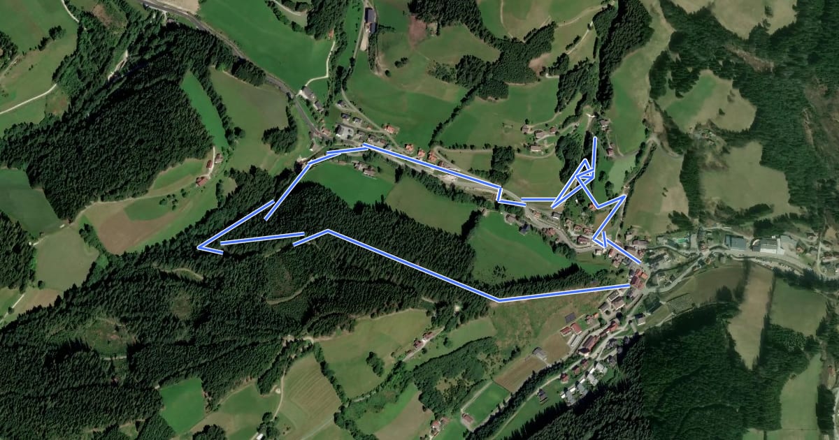 Маршрут Lebensquell und Naturgefahr: Hochwasserschutz Erlebnisweg на спутниковом снимке