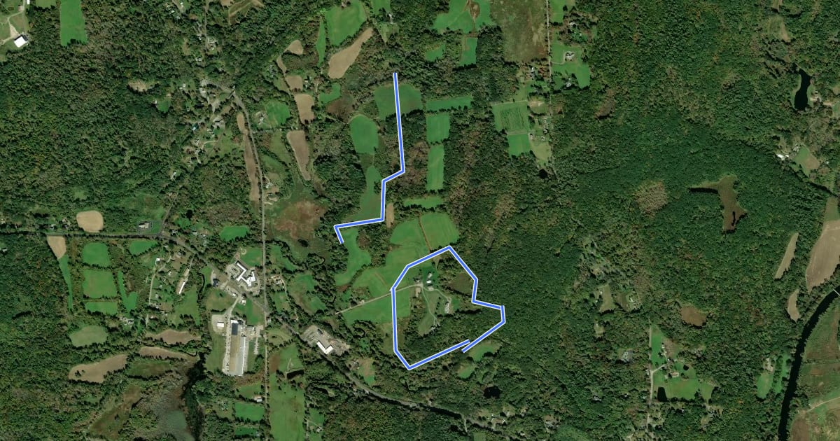 Маршрут Ledge Trail на спутниковом снимке