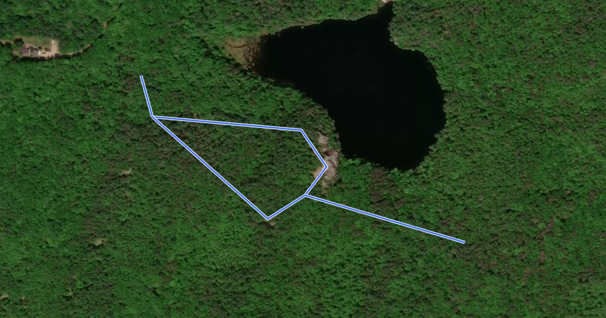 Маршрут Ledges Loop на спутниковом снимке