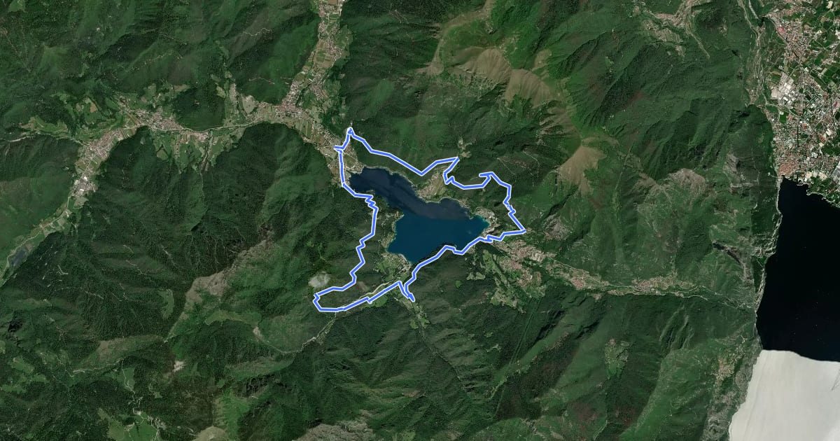 Маршрут Ledro Trek Low на спутниковом снимке