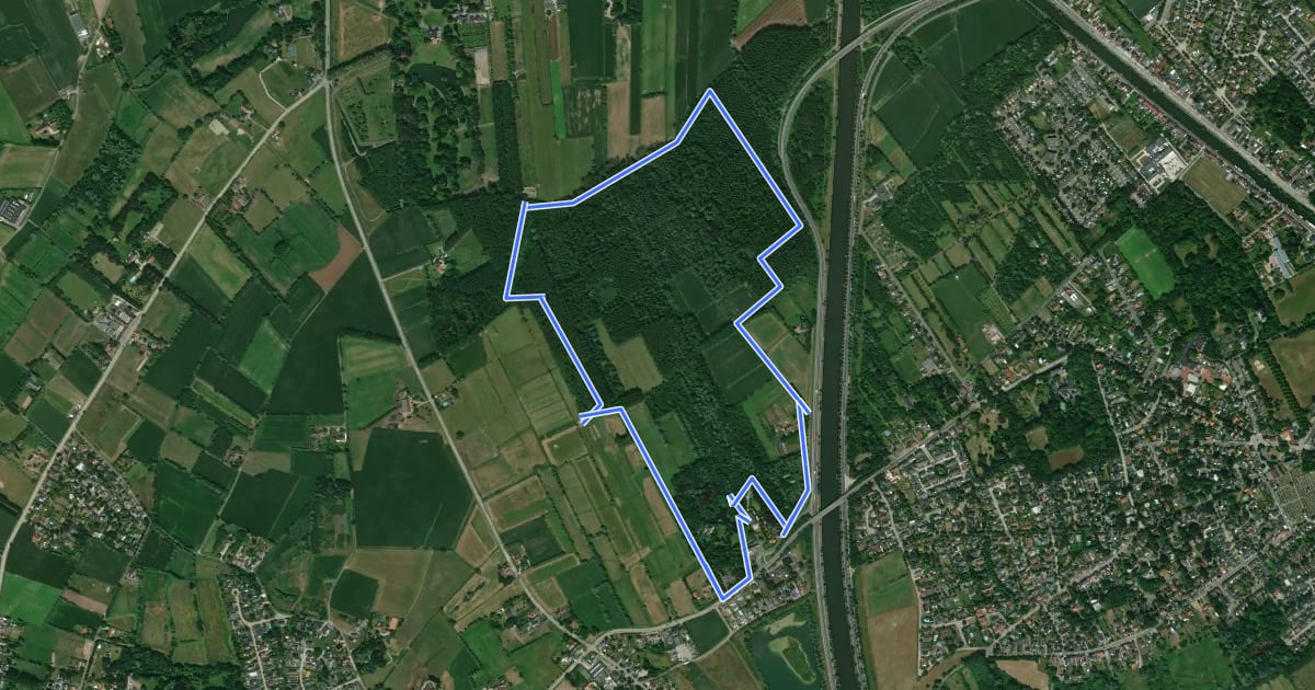 Маршрут Leeuwenhof wandeling на спутниковом снимке