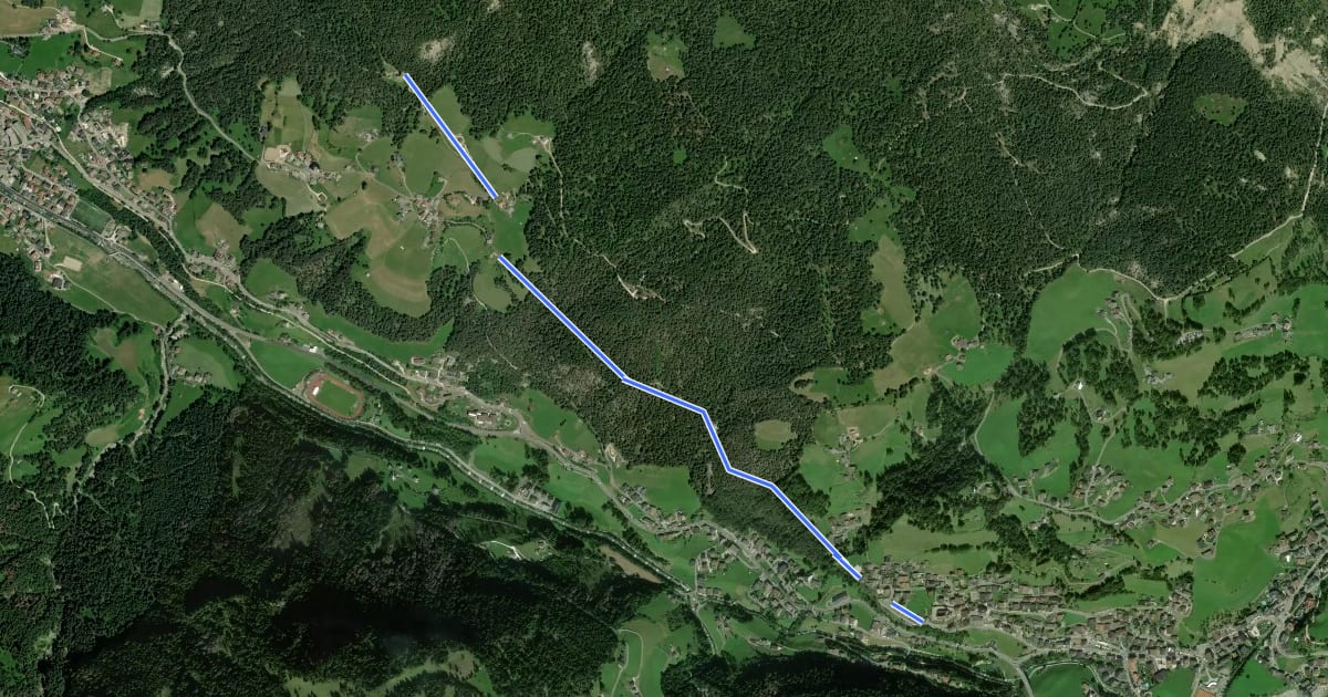 Маршрут Legendenweg на спутниковом снимке
