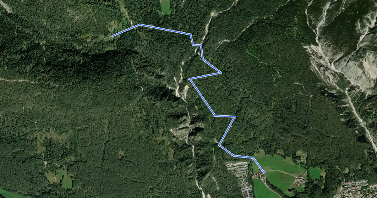 Маршрут Lehen-Straßberg на спутниковом снимке