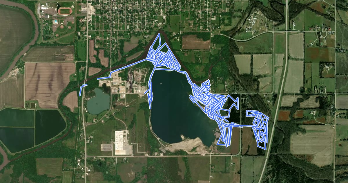 Маршрут Lehigh Portland Trails на спутниковом снимке