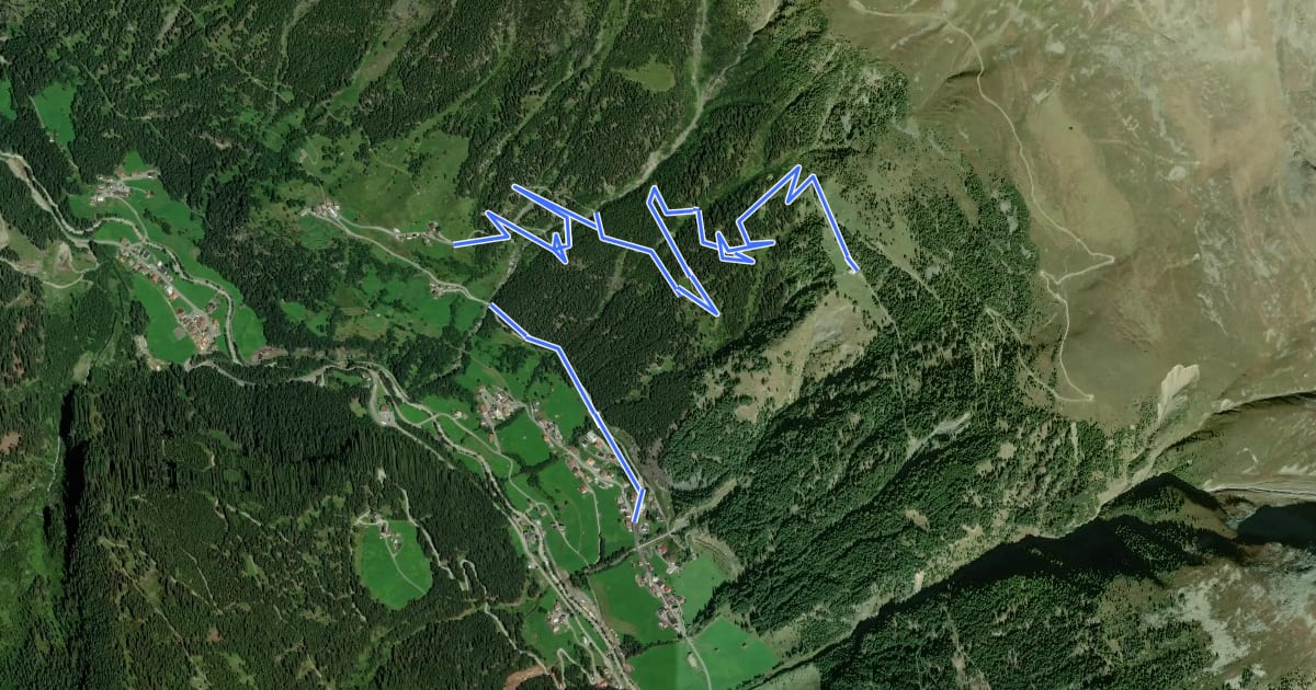 Маршрут Lehnerjoch на спутниковом снимке