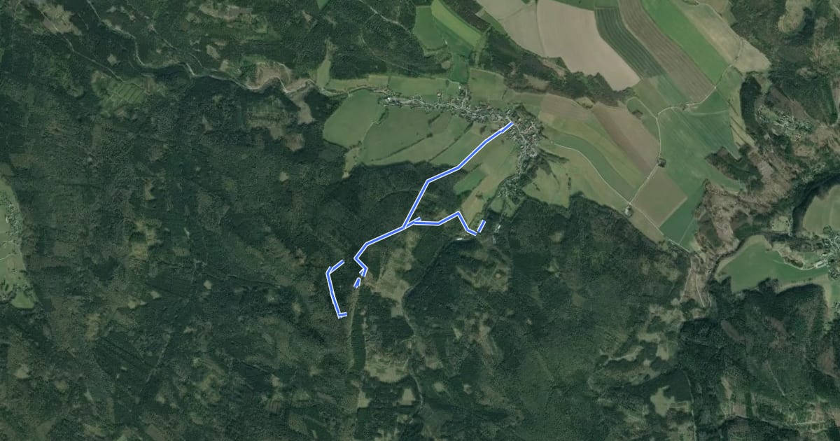 Маршрут Lehrpfad Cunnersdorf на спутниковом снимке