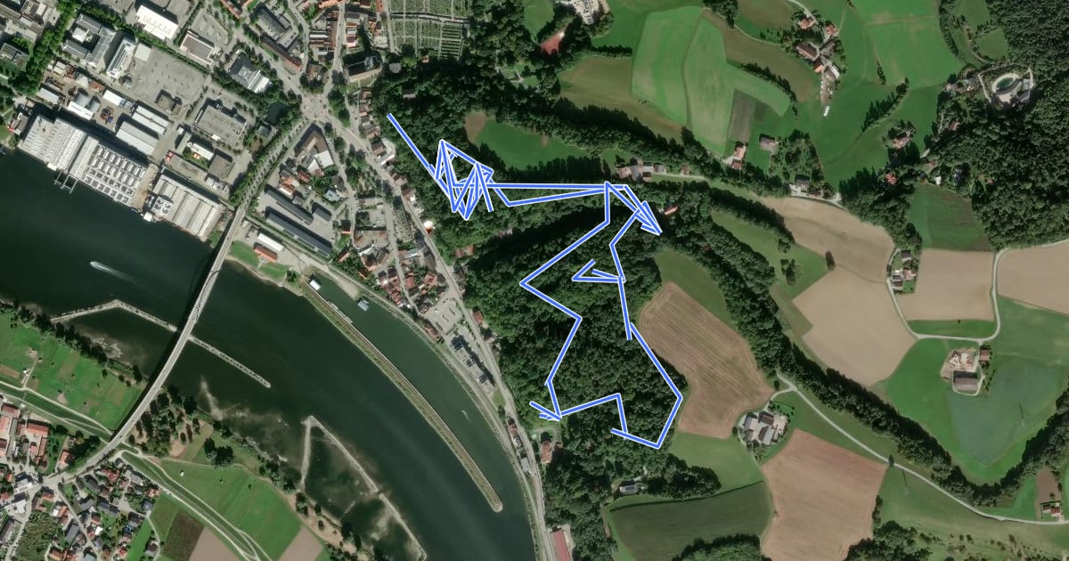 Маршрут Lehrpfad Geiersberg на спутниковом снимке