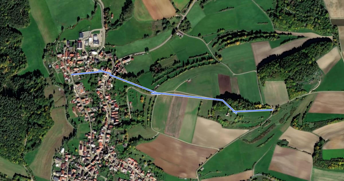 Маршрут Lehrpfad (Hechlinger Hohlweg) на спутниковом снимке