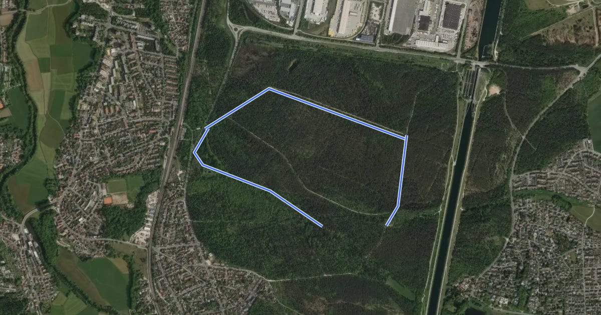 Маршрут Lehrpfad Reichelsdorf на спутниковом снимке