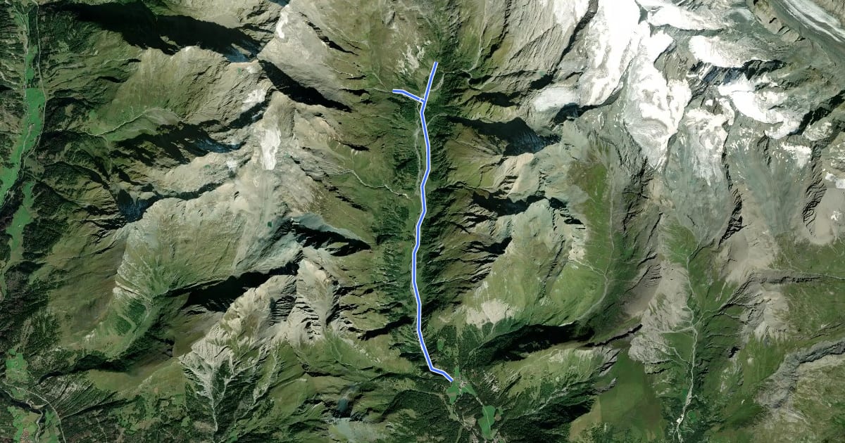 Маршрут Lehrweg Dorfertal на спутниковом снимке