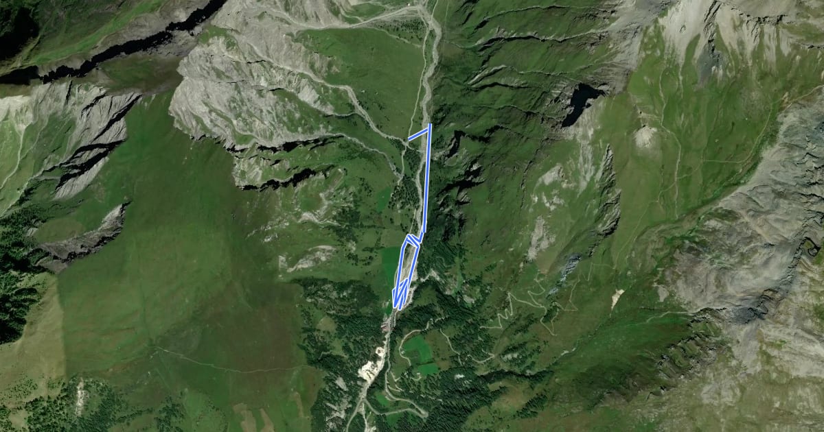 Маршрут Lehrweg Glocknerspur BergeDenken на спутниковом снимке