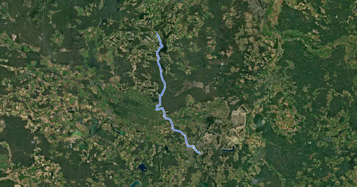 Маршрут LeichhardtTrail на спутниковом снимке