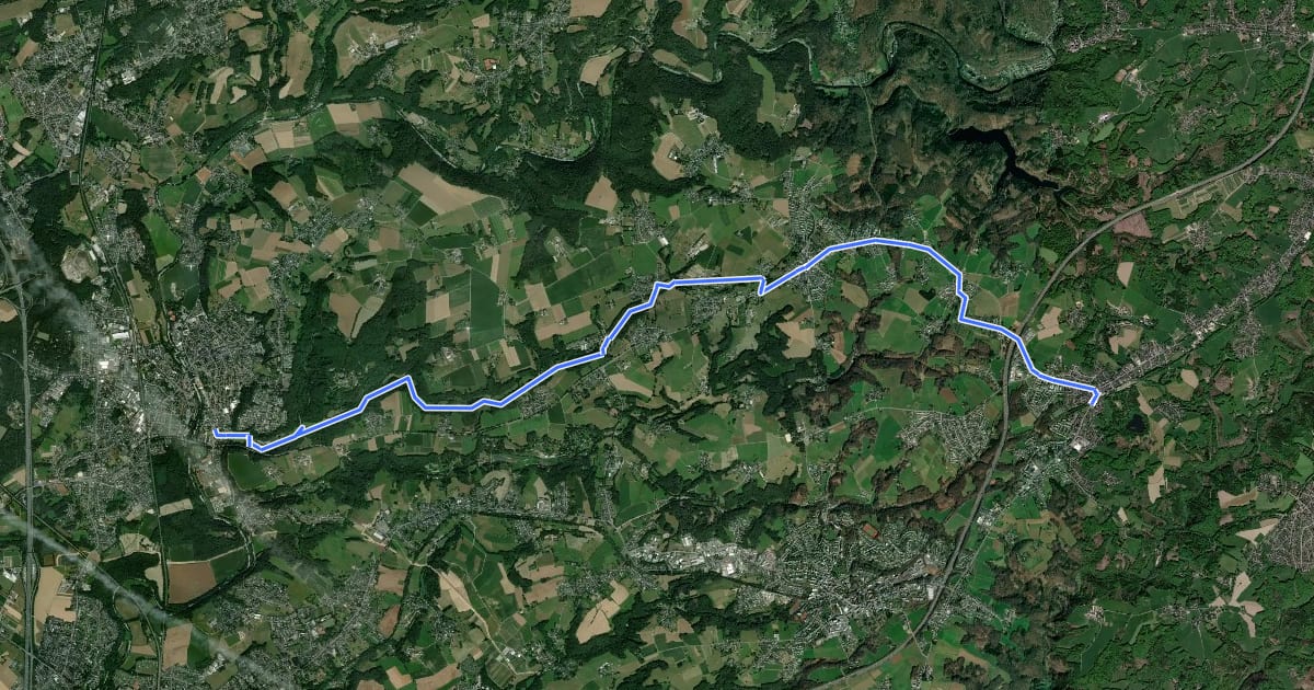Маршрут Leichlingen (09) - Burscheid (15) на спутниковом снимке