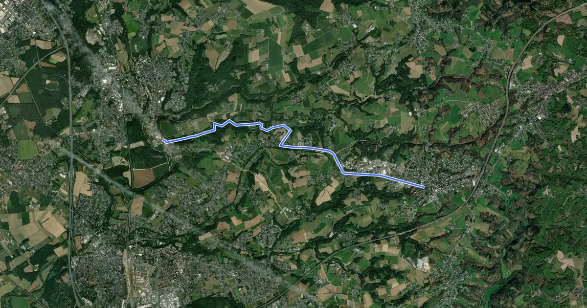 Маршрут Leichlingen (10) - Burscheid (11) на спутниковом снимке