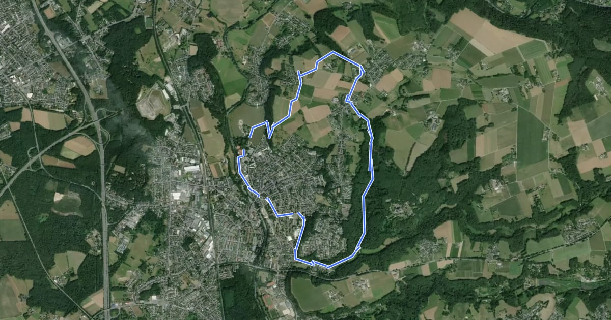 Маршрут Leichlingen Stadtpark Rundweg A1 на спутниковом снимке