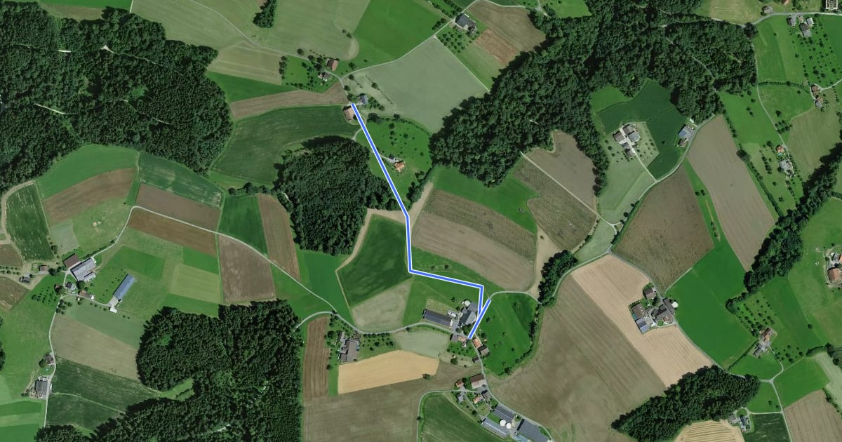 Маршрут Leidenberg - Berghof на спутниковом снимке