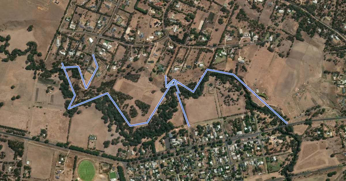 Маршрут Leigh River Trail на спутниковом снимке