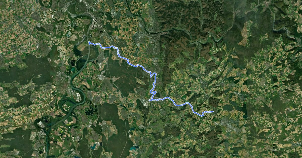 Маршрут Leimbachroute на спутниковом снимке