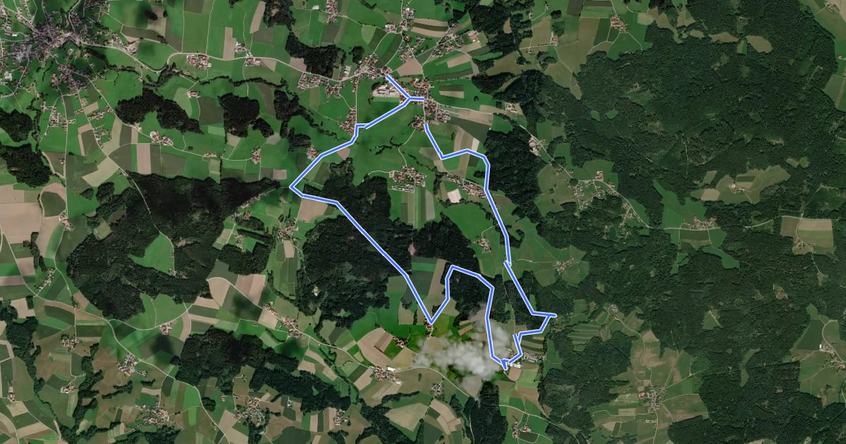 Маршрут Leimetweg на спутниковом снимке