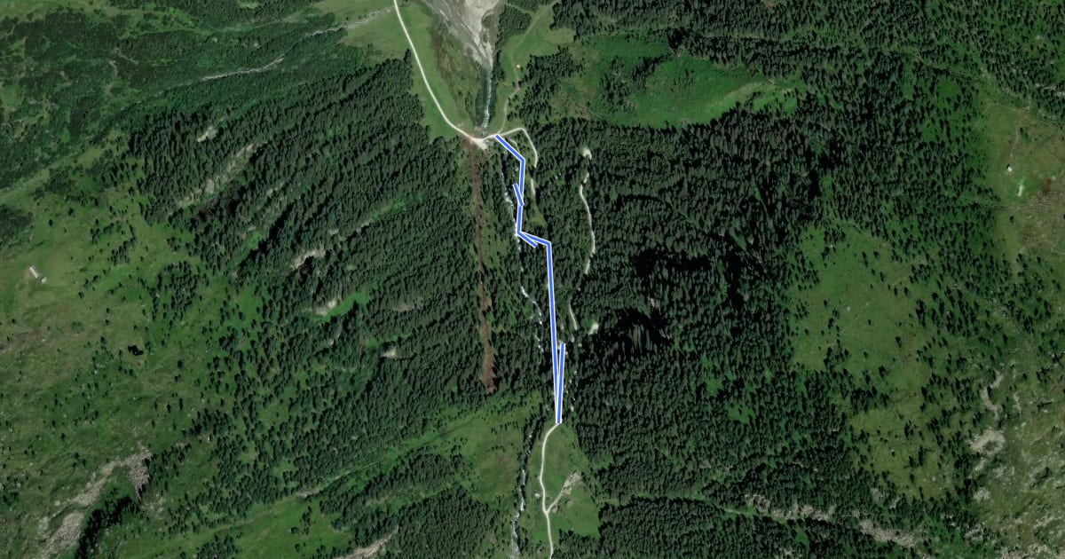 Маршрут Leitenkammerklamm на спутниковом снимке