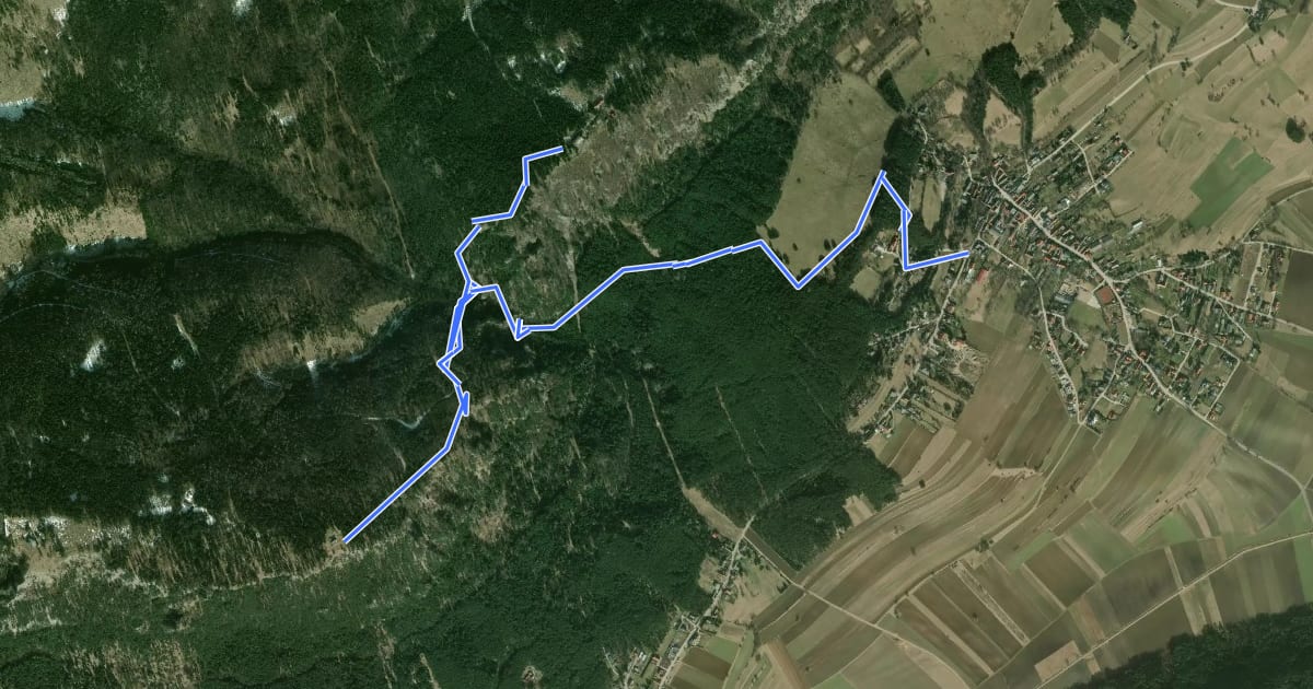 Маршрут Leitergraben на спутниковом снимке