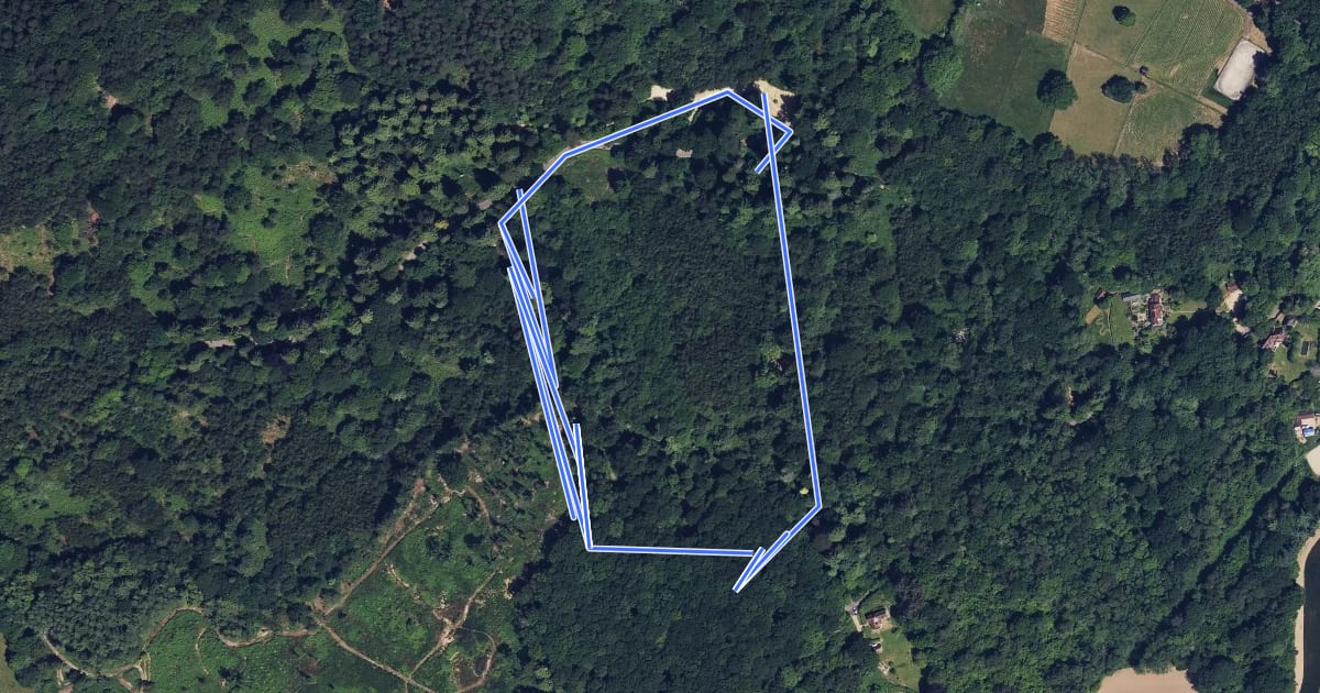 Маршрут Leith Hill Woodland Bluebell Walk, Leith Hill на спутниковом снимке