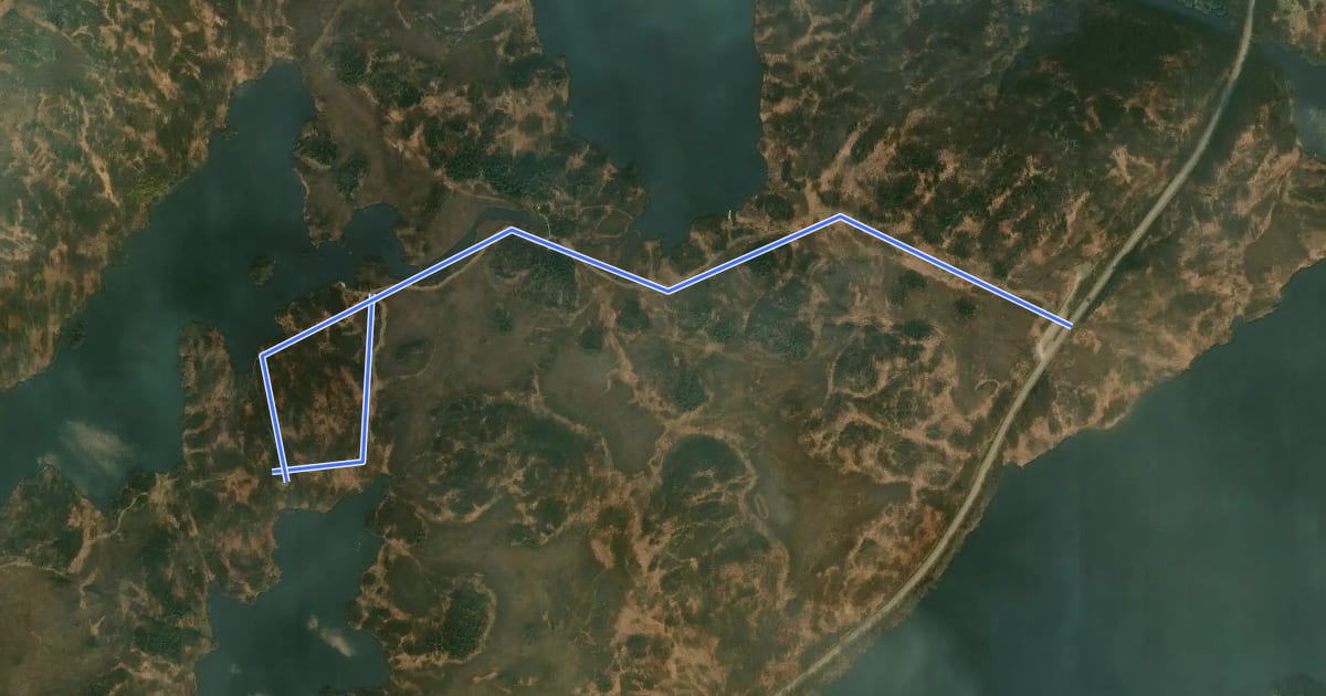 Маршрут Leitir Easaidh Path на спутниковом снимке