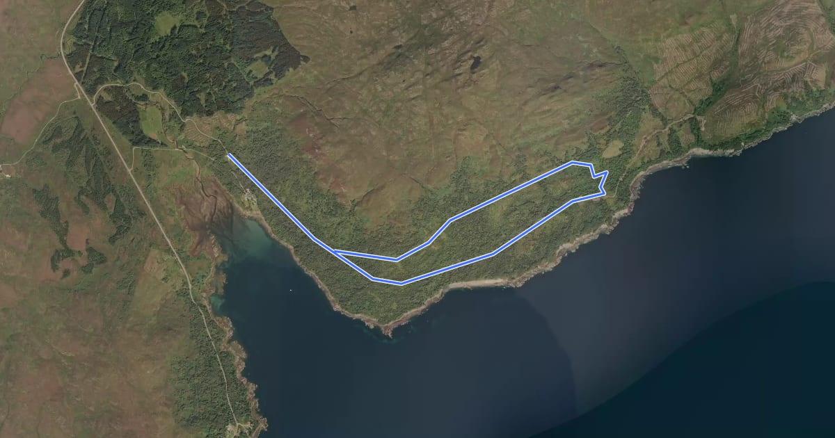 Маршрут Leitir Fura Trail на спутниковом снимке