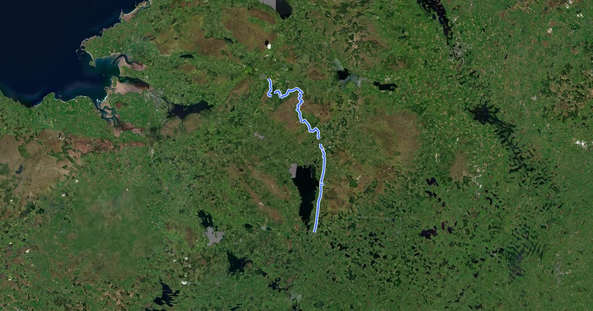 Маршрут Leitrim Way на спутниковом снимке