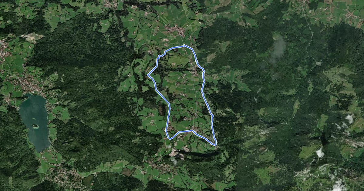 Маршрут Leitzachtaler Bergblicke (Premiumwanderweg) на спутниковом снимке