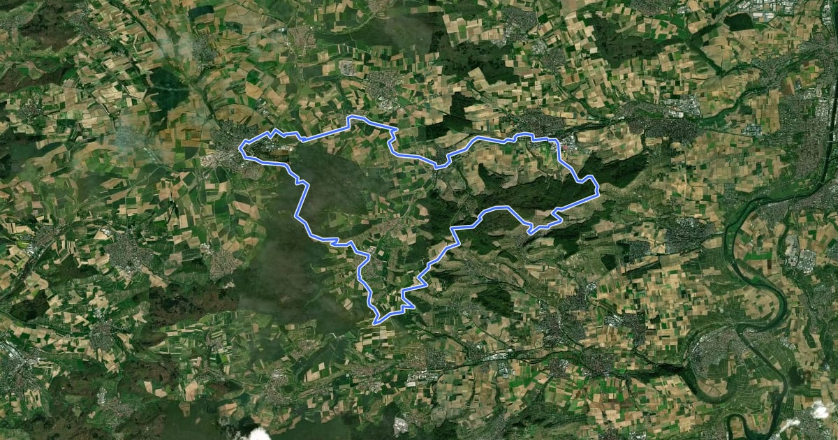 Маршрут Lemberger-Tour на спутниковом снимке