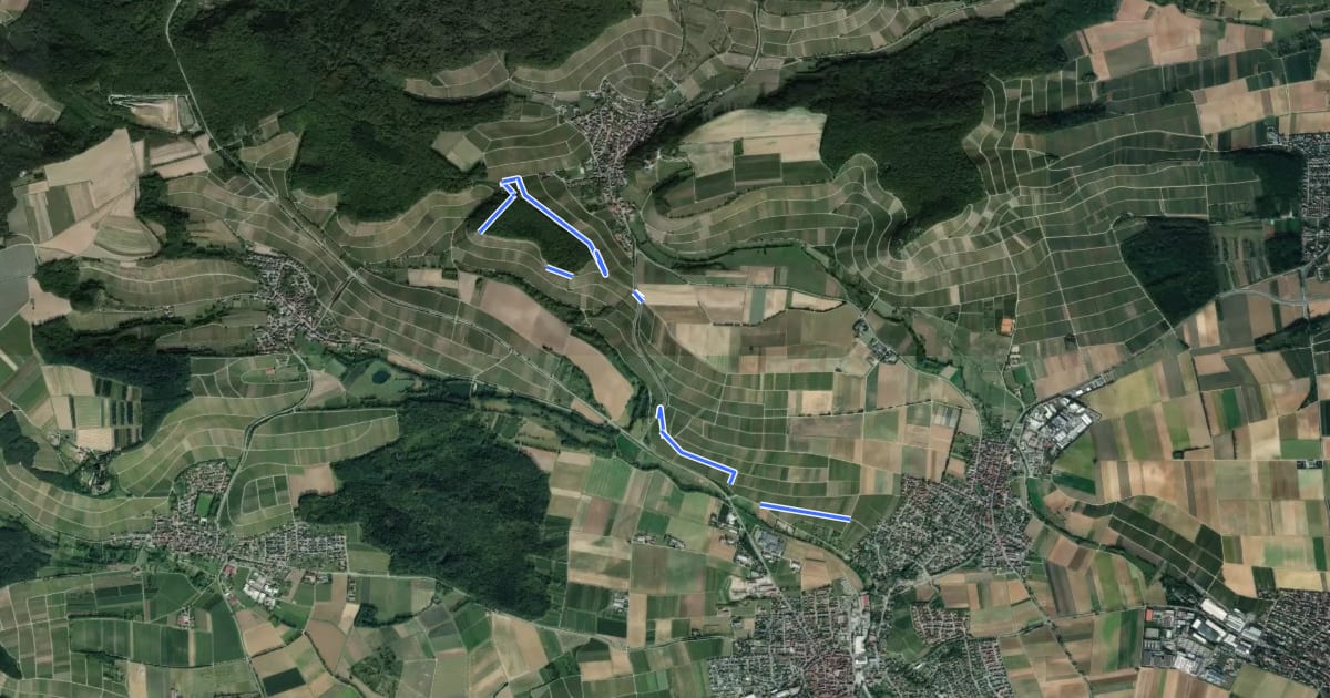 Маршрут Lembergerweg на спутниковом снимке